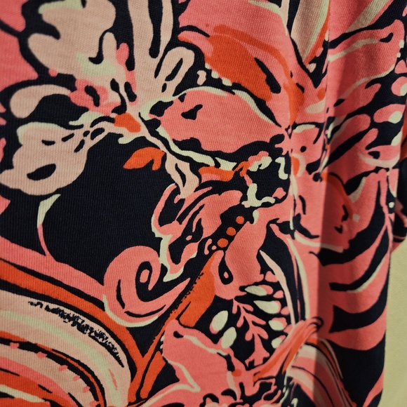 Lilly Pulitzer Vibrant Pink and Navy Midi Dress - Picture 7 of 7